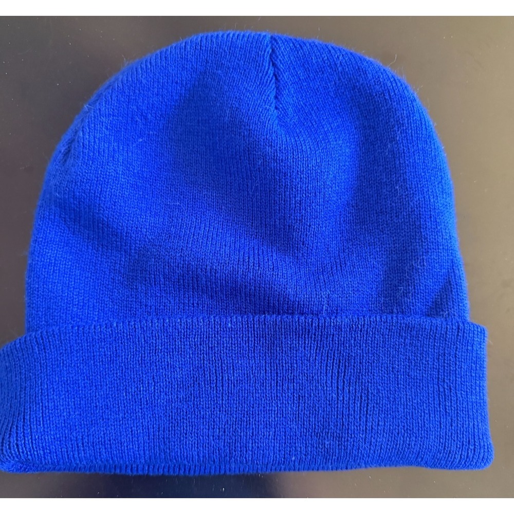 Royal Blue 100% Acrylic Knit Cuffed Beanie Hat by Magic Headwear